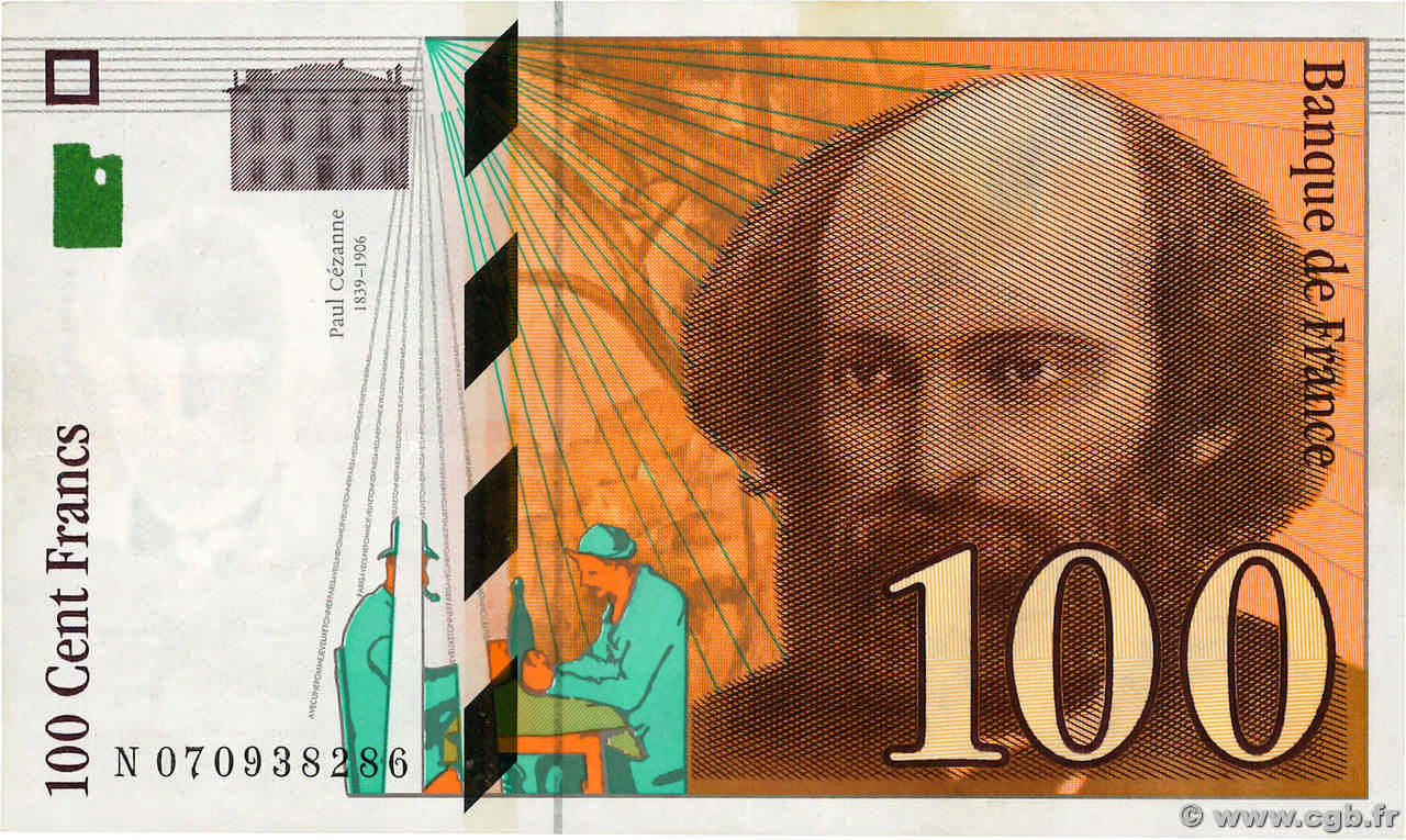 100 Francs CÉZANNE FRANKREICH  1998 F.74.02 fVZ