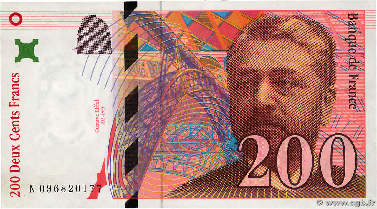 200 Francs EIFFEL FRANKREICH  1999 F.75.05 VZ+