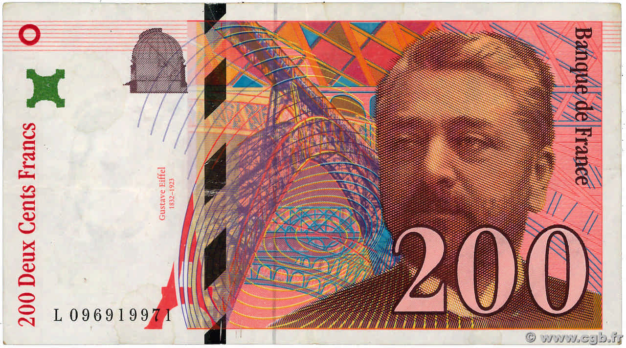200 Francs EIFFEL FRANKREICH  1999 F.75.05 SS