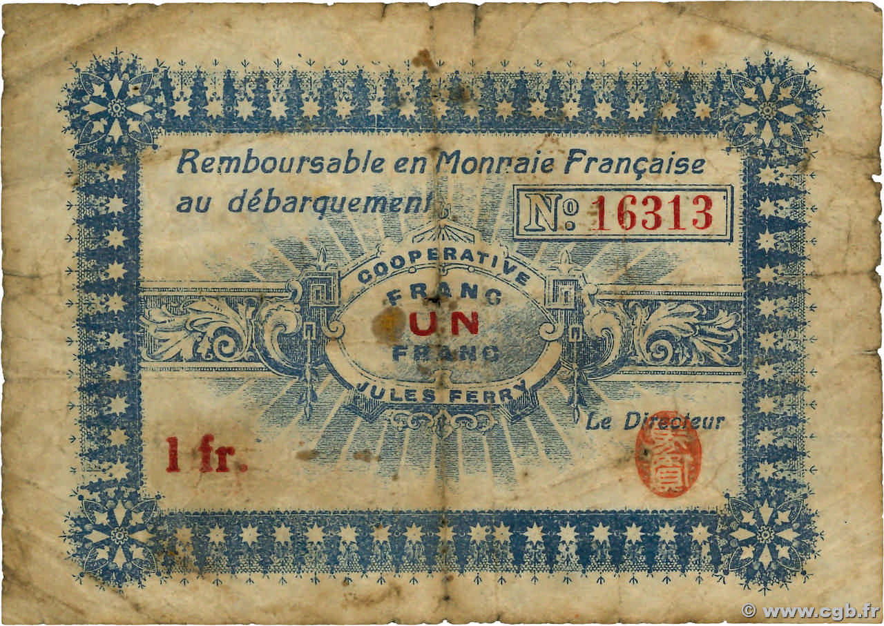 1 Franc FRANCE Regionalismus und verschiedenen  1905 K.- fS