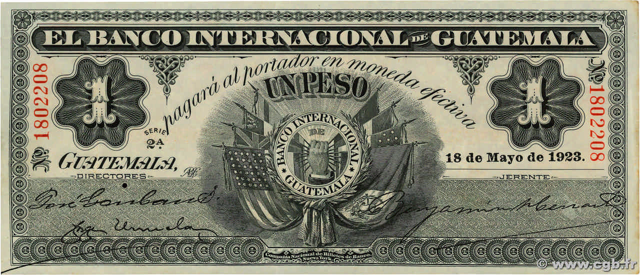 1 Peso GUATEMALA  1923 PS.153b SUP