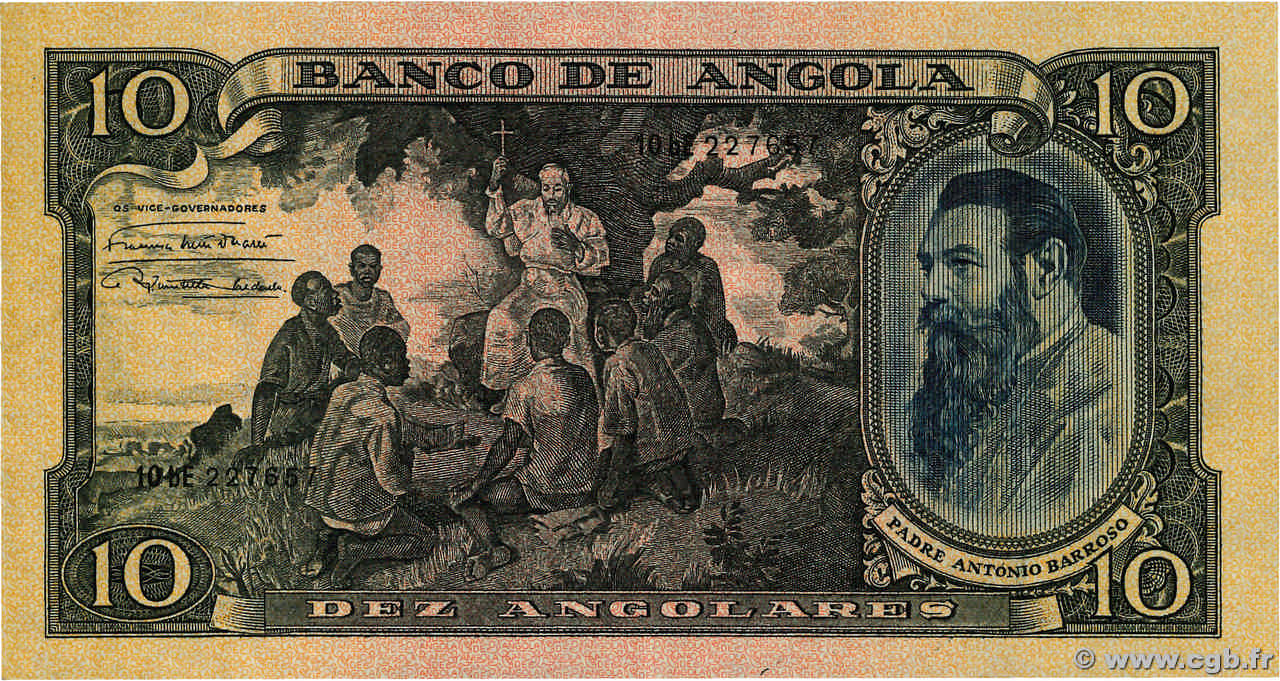 10 Angolares ANGOLA  1946 P.078 XF