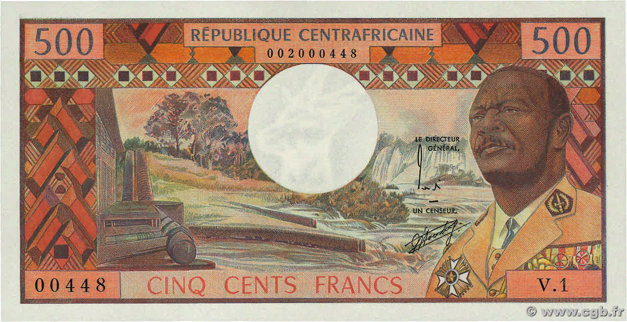 500 Francs REPúBLICA CENTROAFRICANA  1974 P.01 SC+