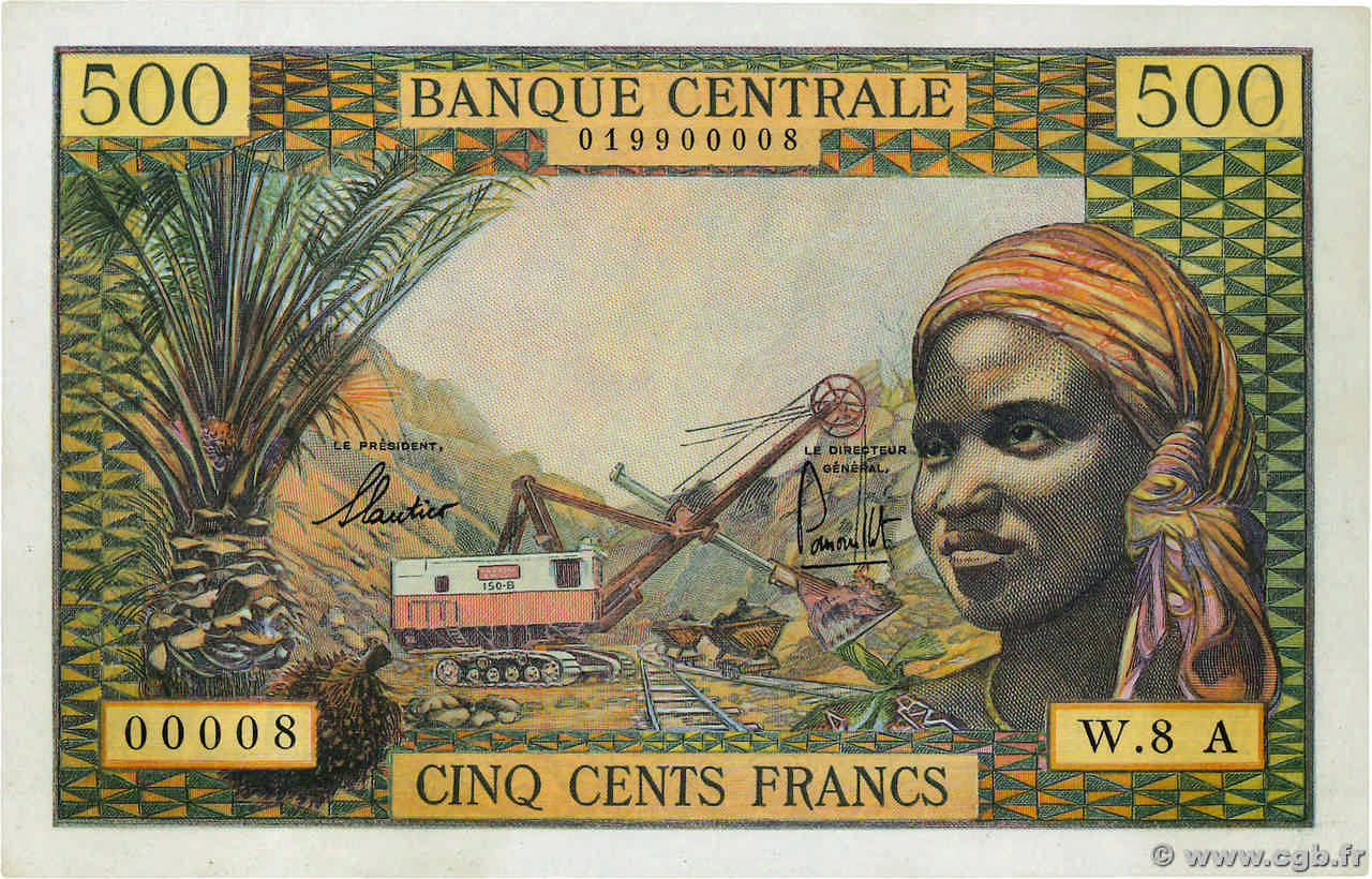 500 Francs Numéro spécial ÉTATS DE L AFRIQUE ÉQUATORIALE  1965 P.04e pr.NEUF