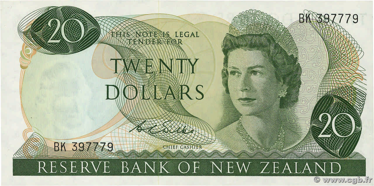 20 Dollars NEUSEELAND
  1968 P.167b fST