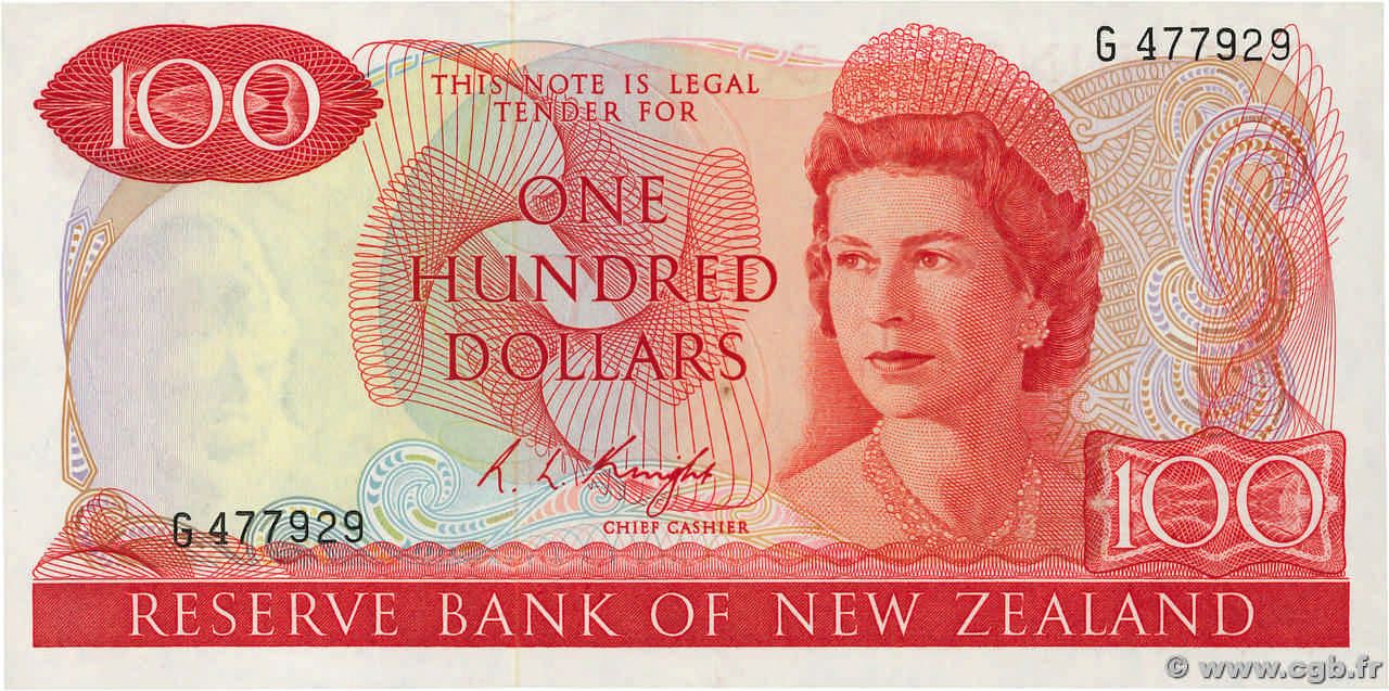 100 Dollars NUOVA ZELANDA
  1977 P.168b q.FDC