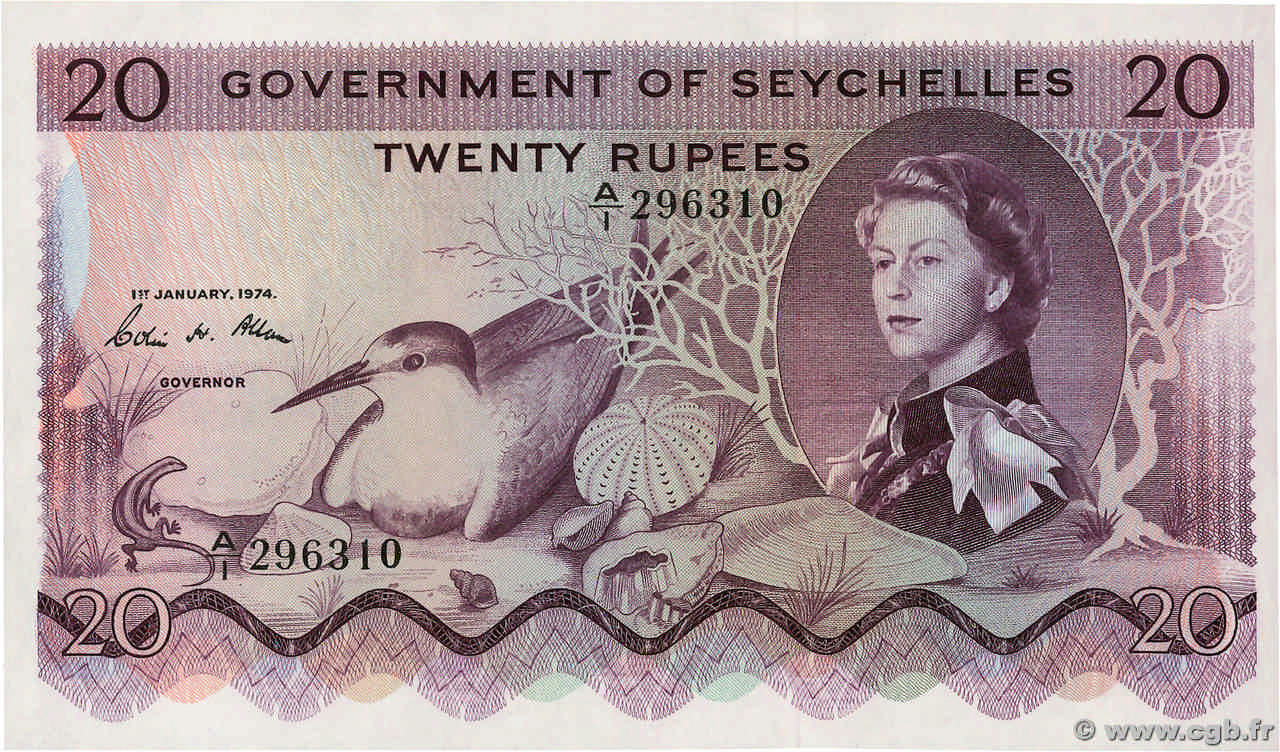 20 Rupees SEYCHELLES  1974 P.16c NEUF
