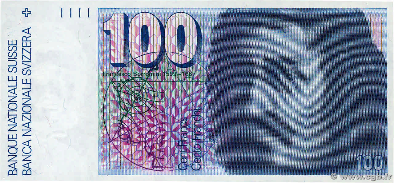 100 Francs SUISSE  1981 P.57d FDC
