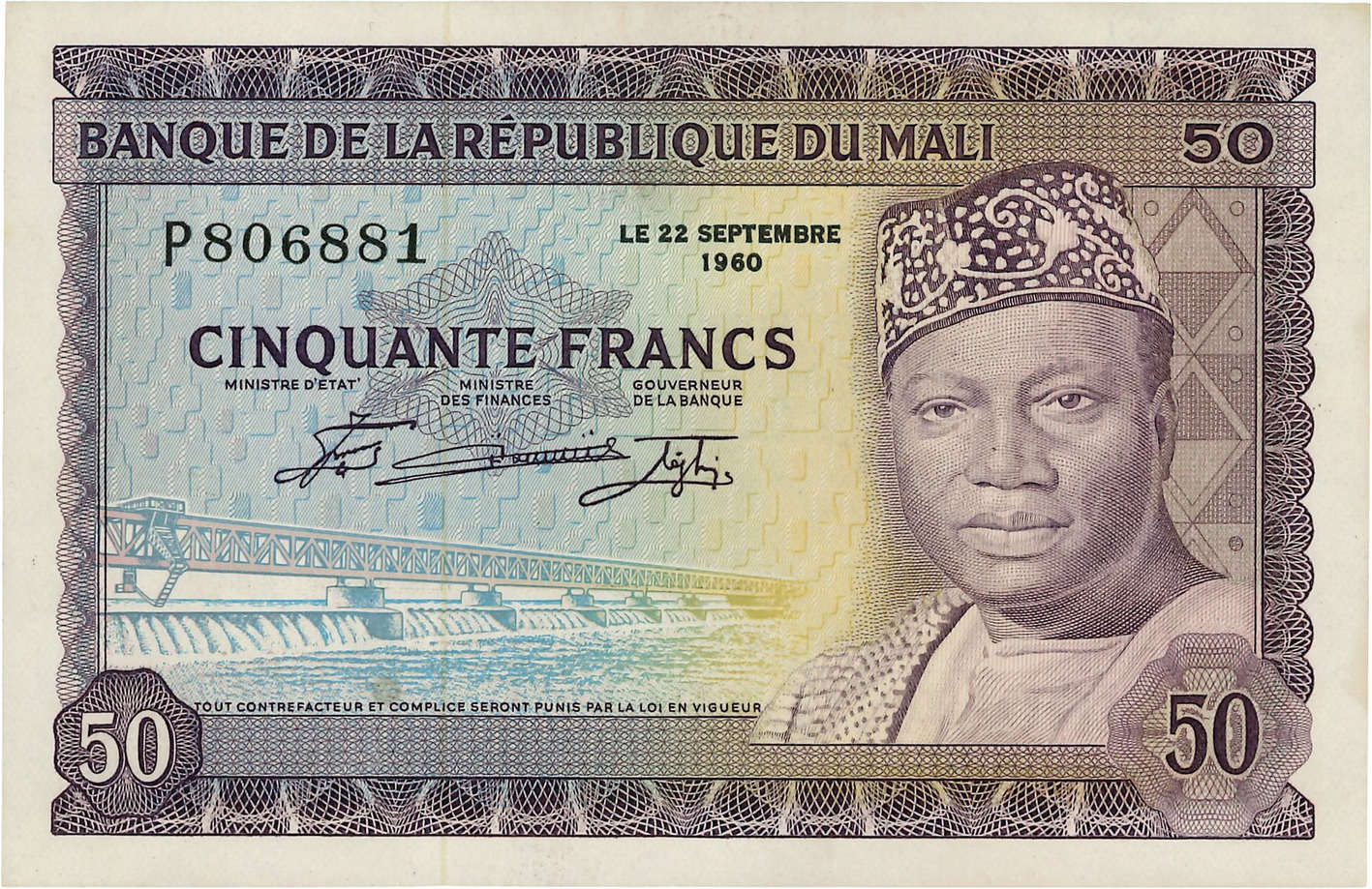 50 Francs MALI  1960 P.06 ST