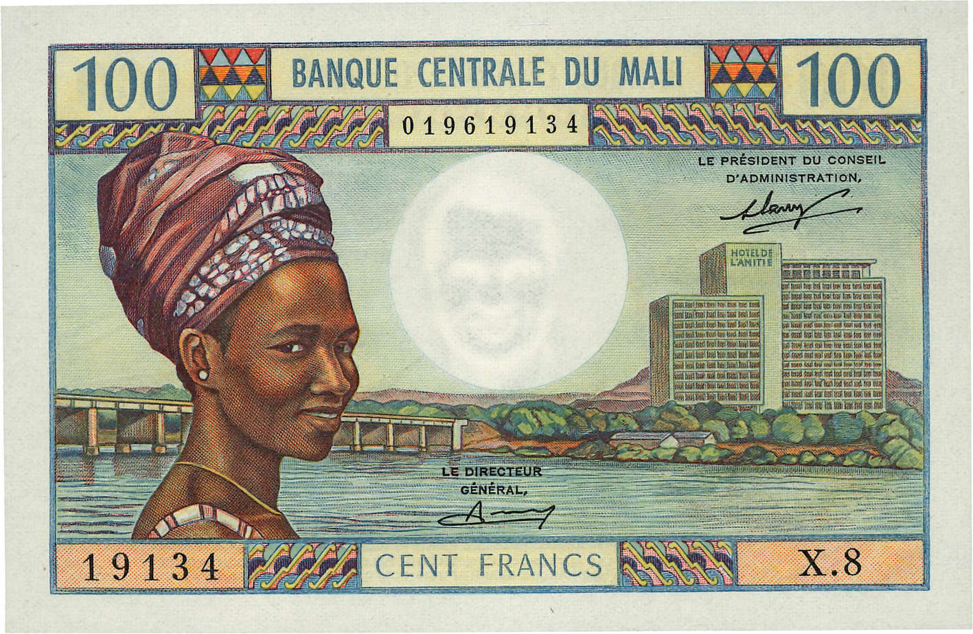 100 Francs MALI  1972 P.11 FDC