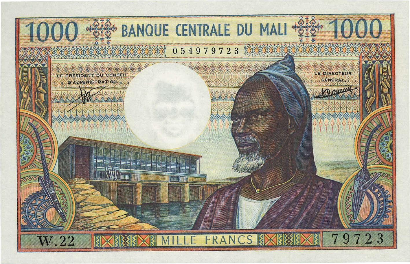 1000 Francs MALI  1970 P.13c q.FDC