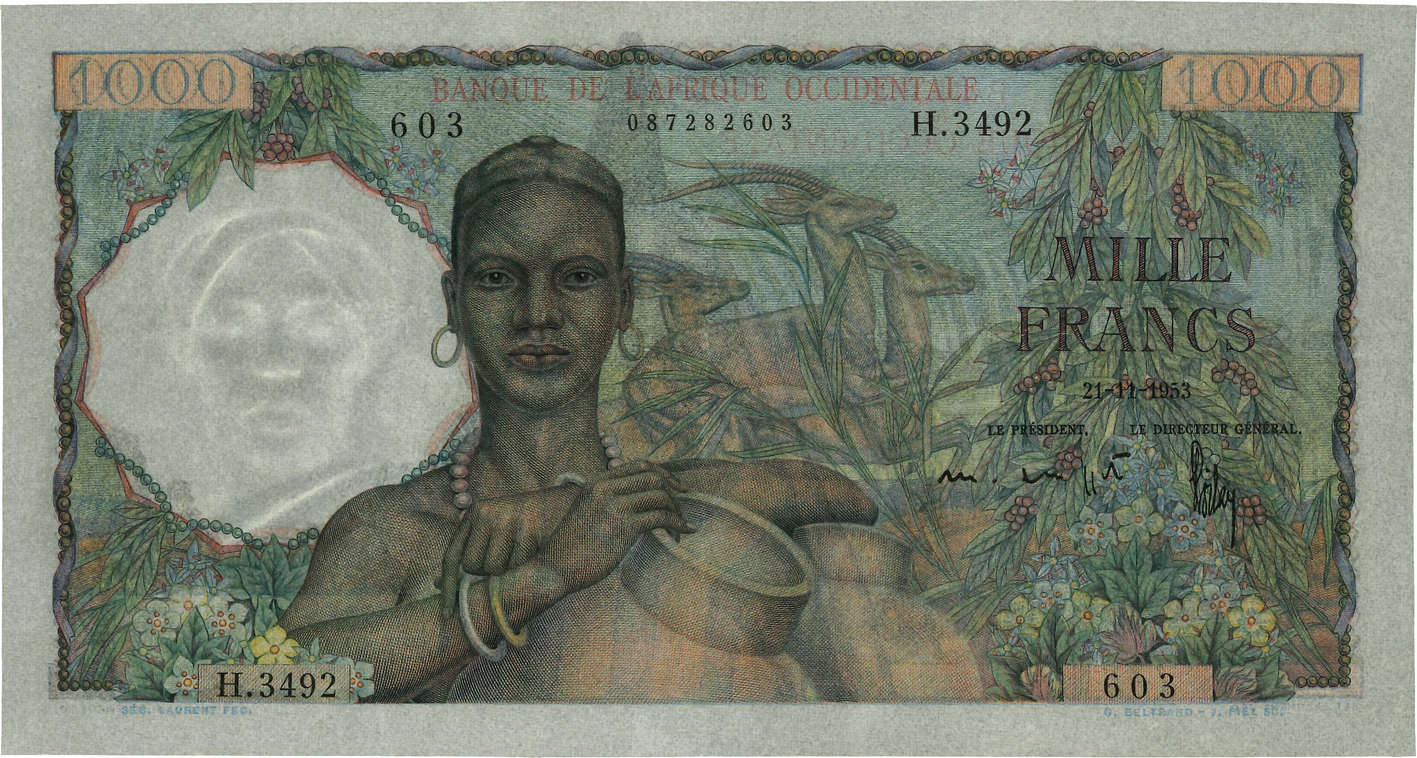 1000 Francs AFRIQUE OCCIDENTALE FRANÇAISE (1895-1958)  1953 P.42 SUP+
