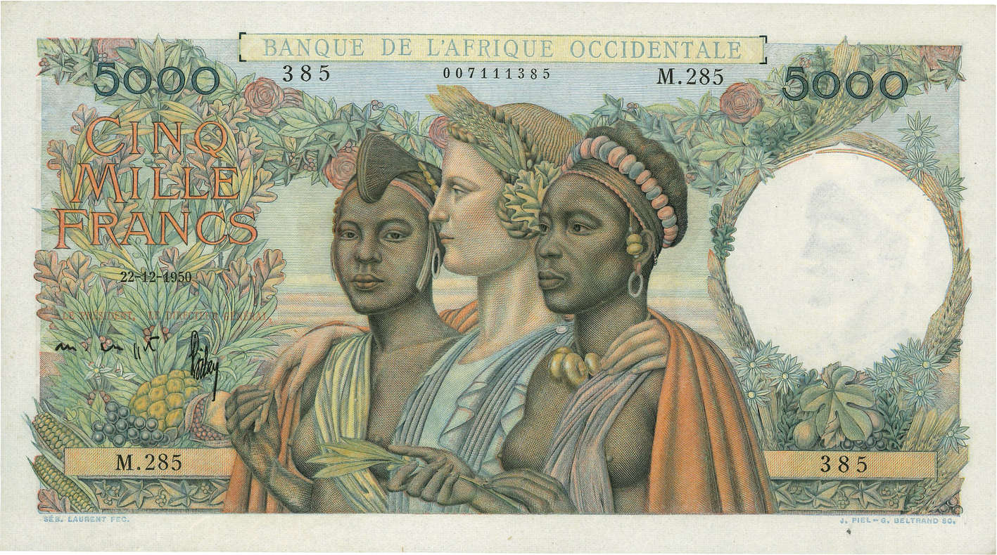 5000 Francs AFRIQUE OCCIDENTALE FRANÇAISE (1895-1958)  1950 P.43 SPL+
