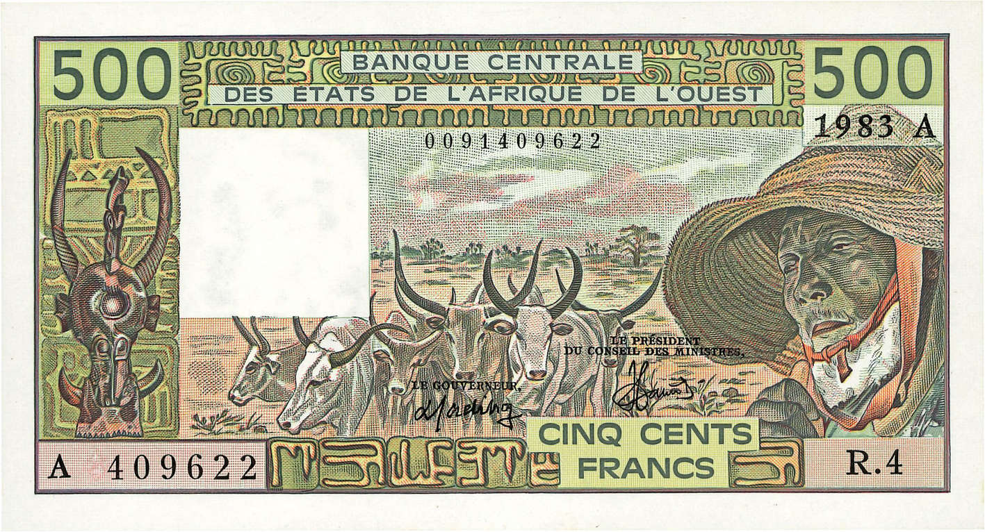 500 Francs WEST AFRICAN STATES  1983 P.106Af UNC-