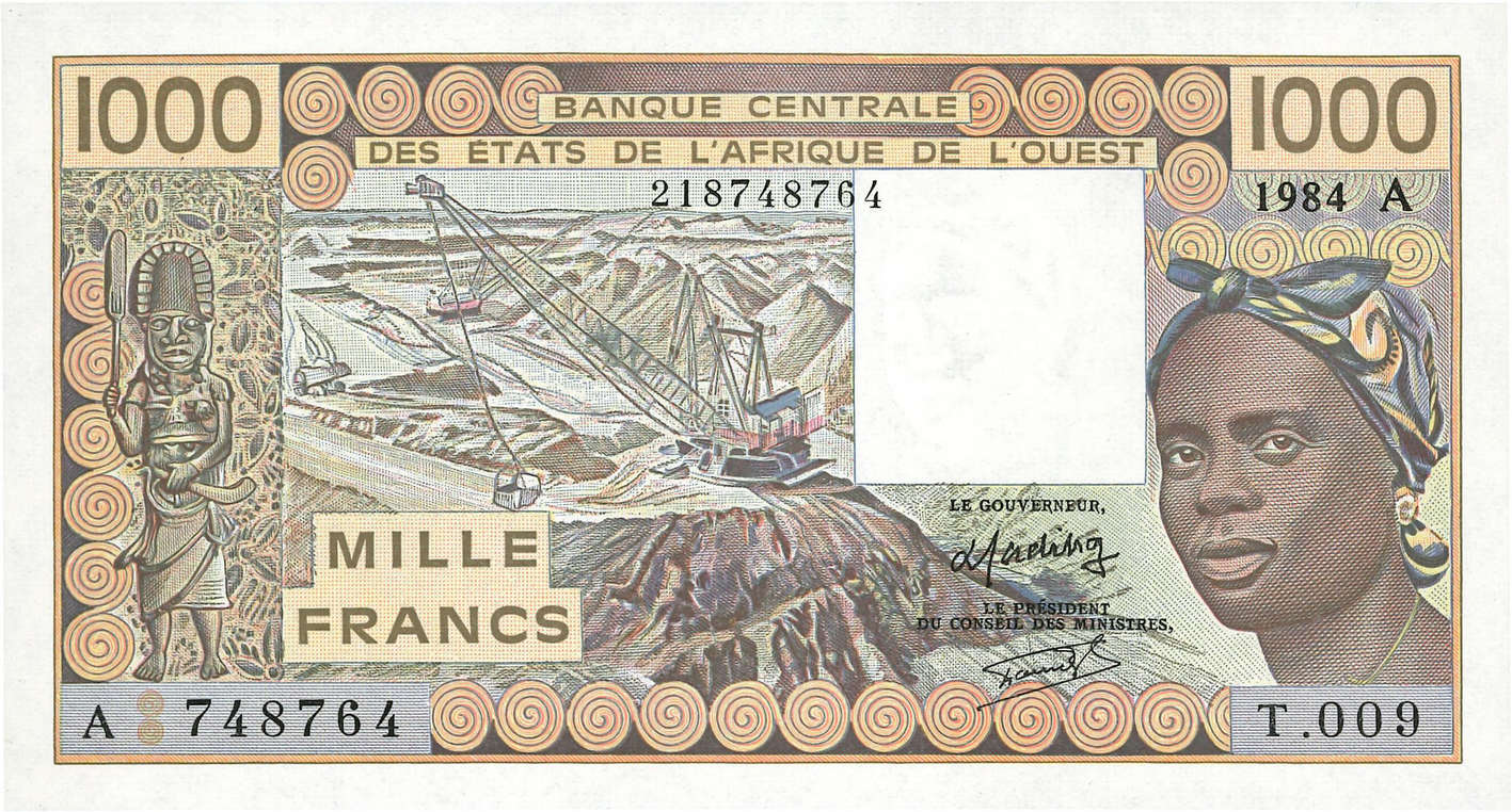 1000 Francs ÉTATS DE L AFRIQUE DE L OUEST  1984 P.107Ae NEUF