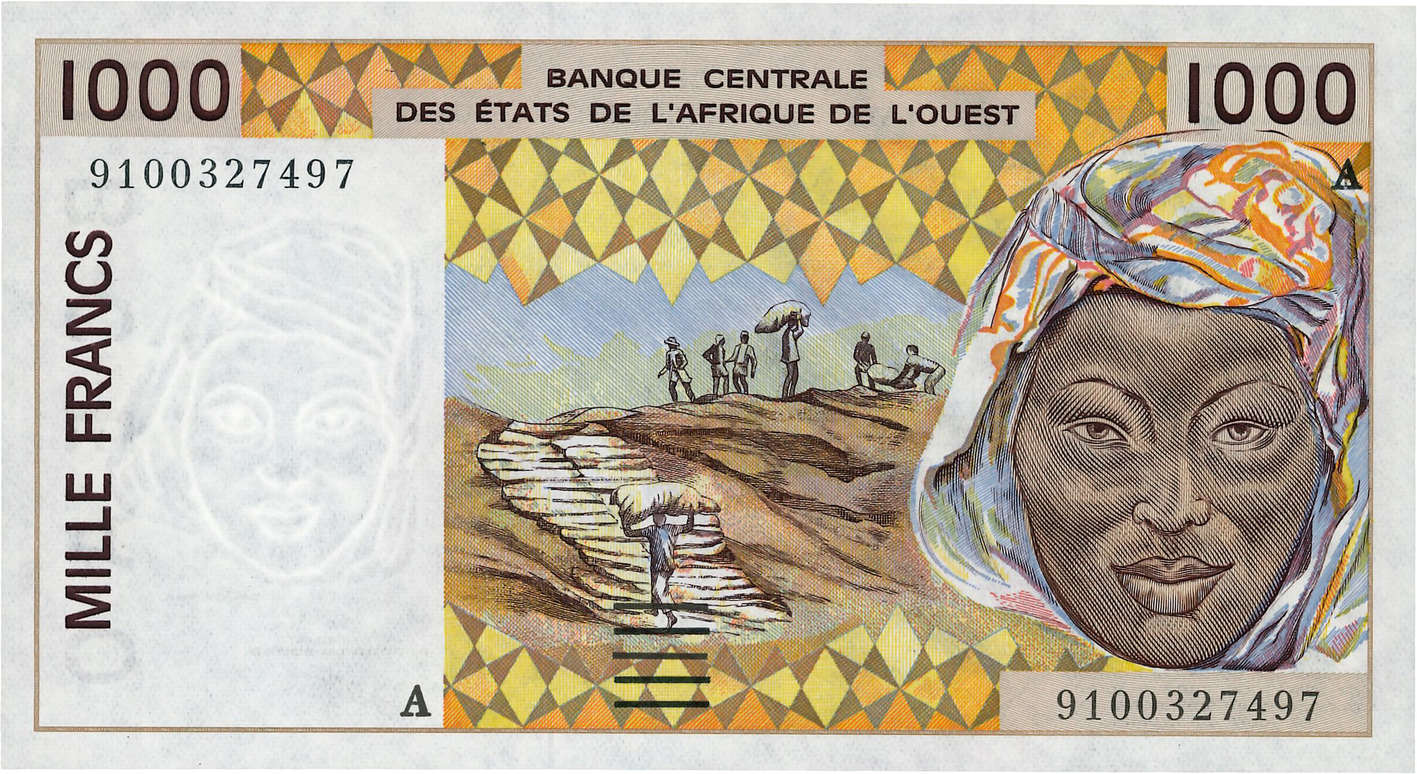 1000 Francs ÉTATS DE L AFRIQUE DE L OUEST  1991 P.111Aa pr.NEUF