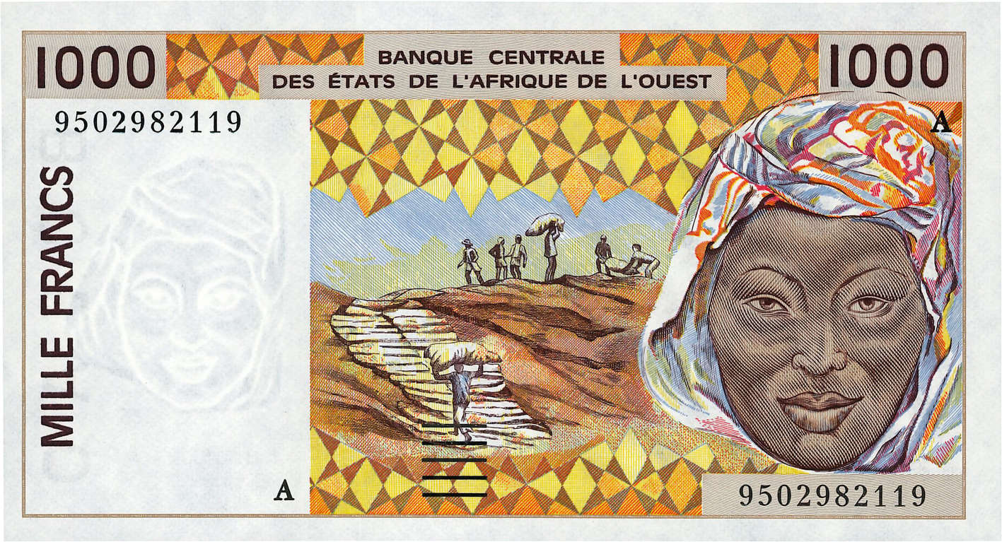1000 Francs ESTADOS DEL OESTE AFRICANO  1995 P.111Ae FDC