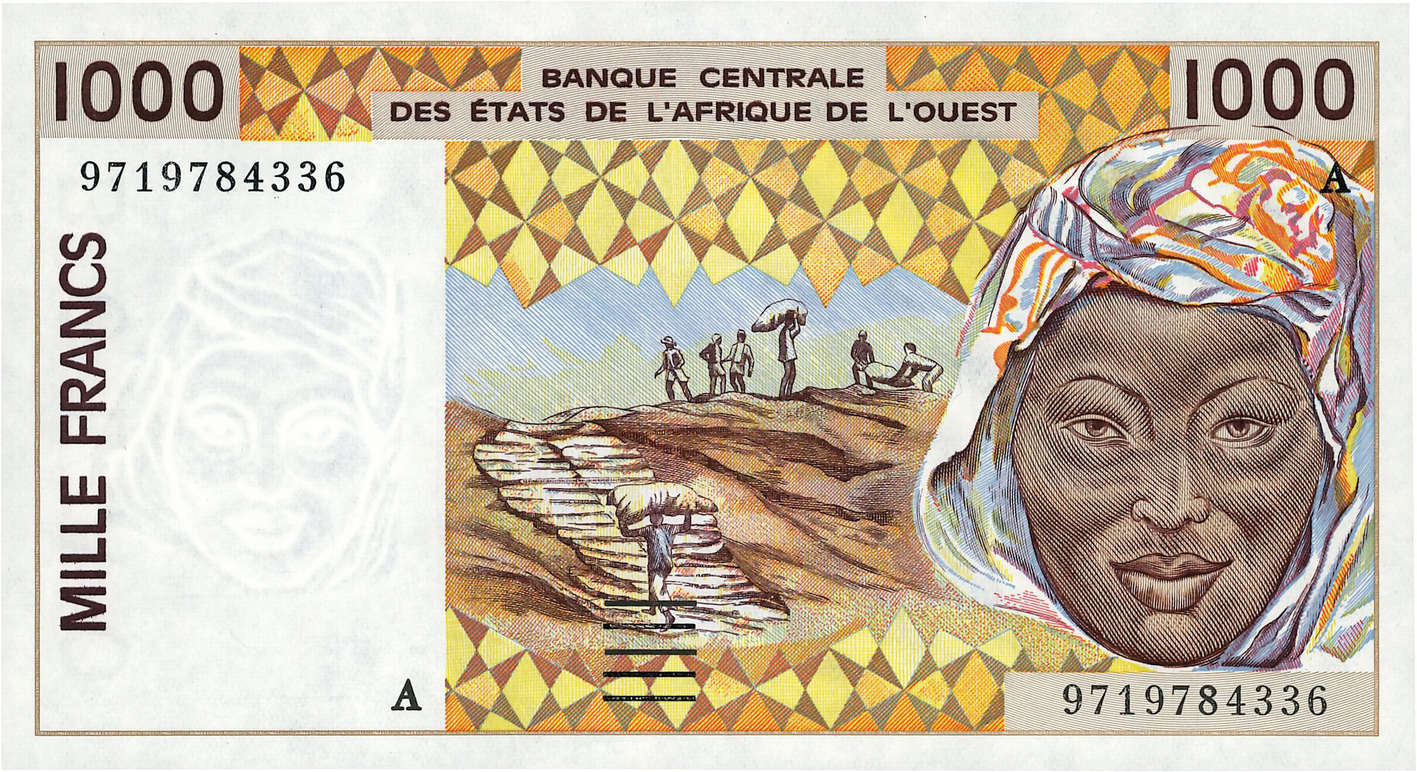 1000 Francs WEST AFRIKANISCHE STAATEN  1997 P.111Ag ST
