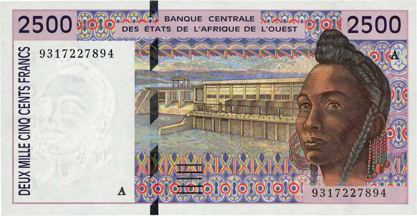 2500 Francs ESTADOS DEL OESTE AFRICANO  1993 P.112Ab FDC