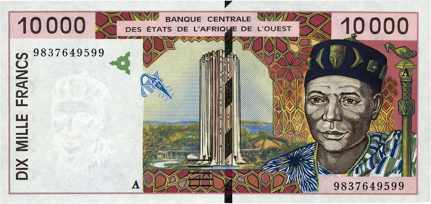 10000 Francs ÉTATS DE L AFRIQUE DE L OUEST  1998 P.114Ag SPL+