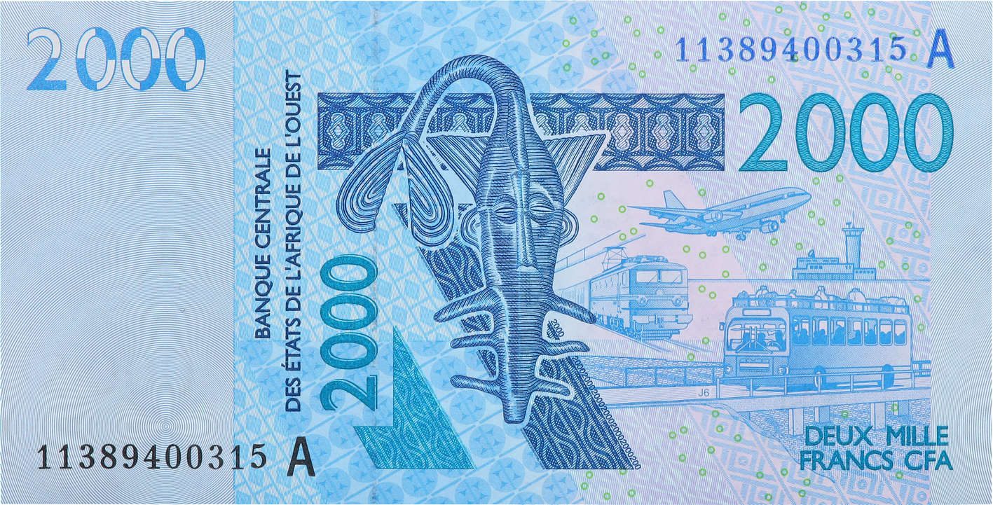 2000 Francs WEST AFRICAN STATES  2011 P.116Aj UNC