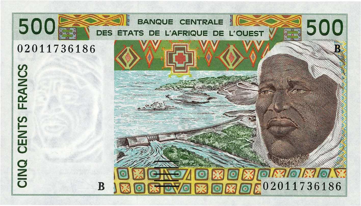 500 Francs STATI AMERICANI AFRICANI  2002 P.210Bn FDC