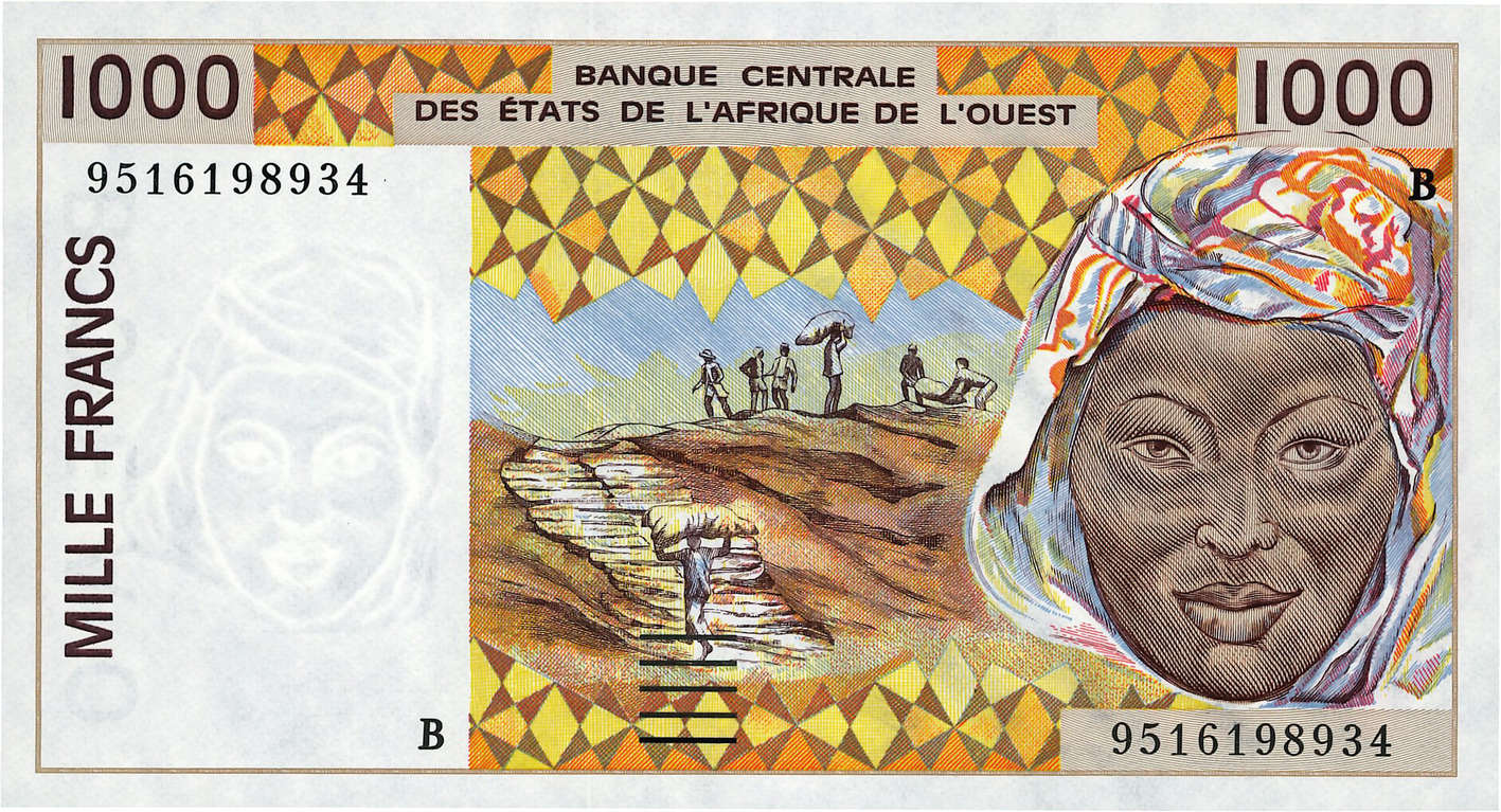 1000 Francs ÉTATS DE L AFRIQUE DE L OUEST  1995 P.211Bf NEUF