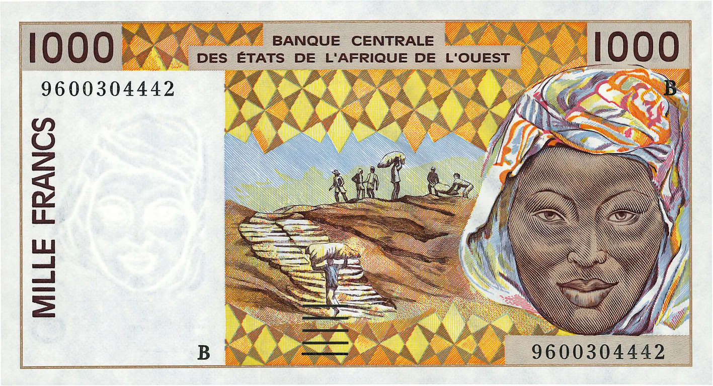 1000 Francs WEST AFRIKANISCHE STAATEN  1996 P.211Bg ST