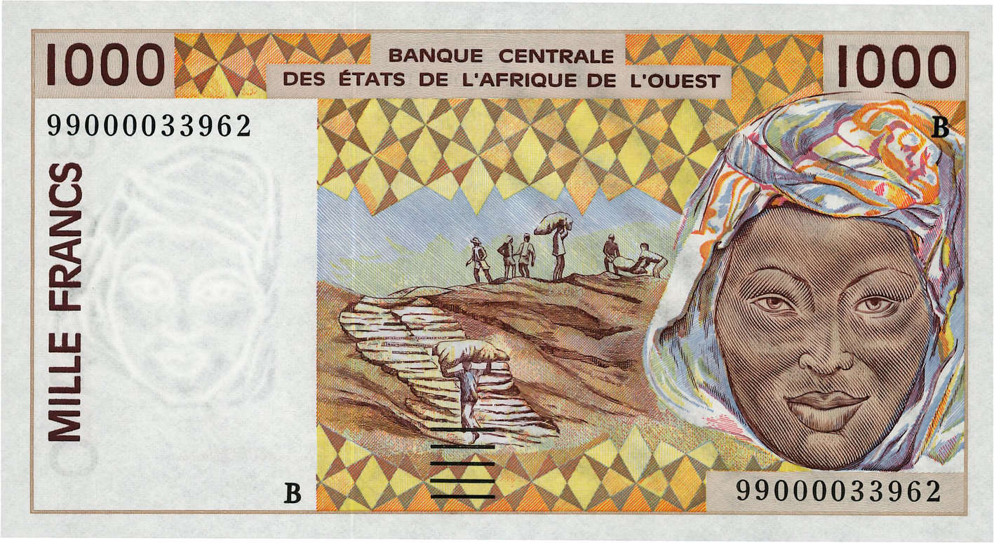 1000 Francs ÉTATS DE L AFRIQUE DE L OUEST  1999 P.211Bj NEUF