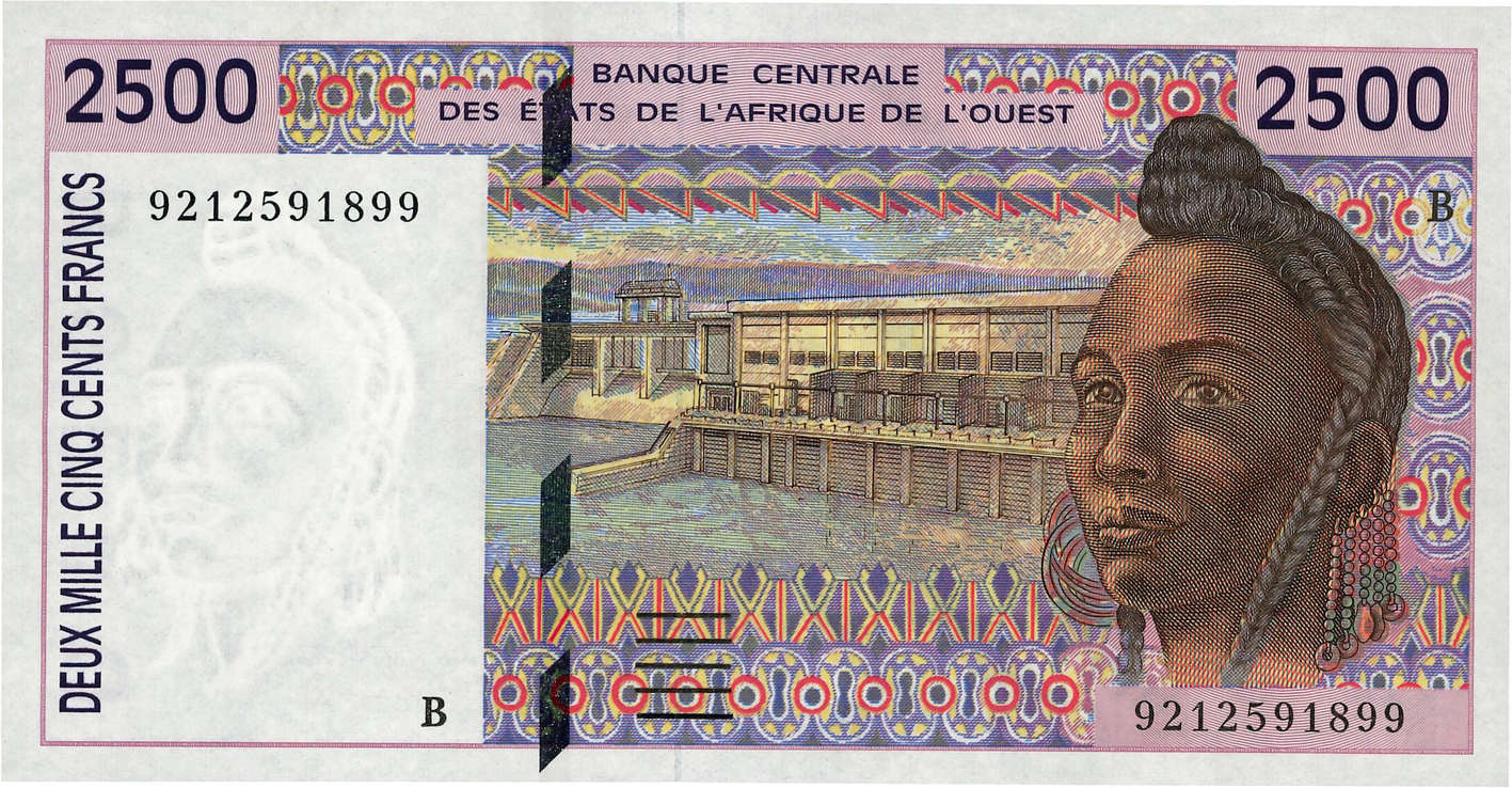 2500 Francs ÉTATS DE L AFRIQUE DE L OUEST  1992 P.212Ba pr.NEUF