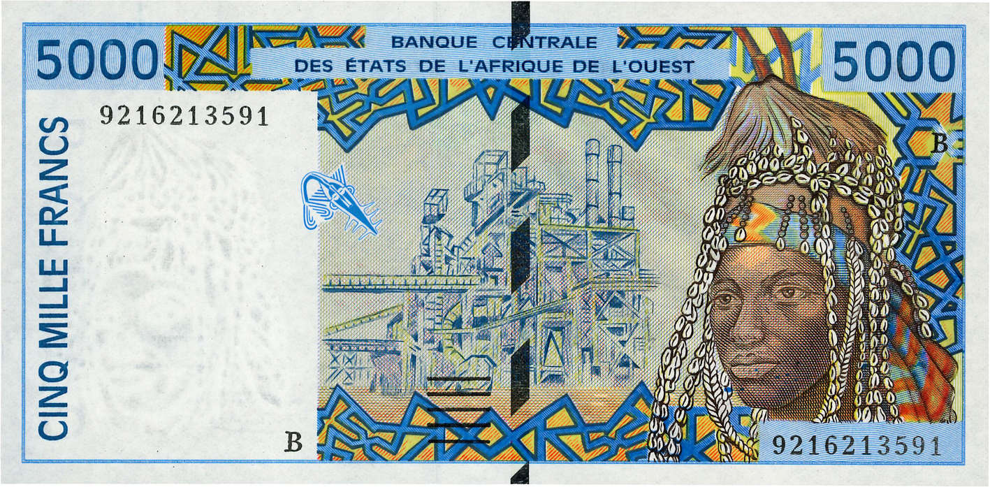 5000 Francs ÉTATS DE L AFRIQUE DE L OUEST  1992 P.213Ba NEUF