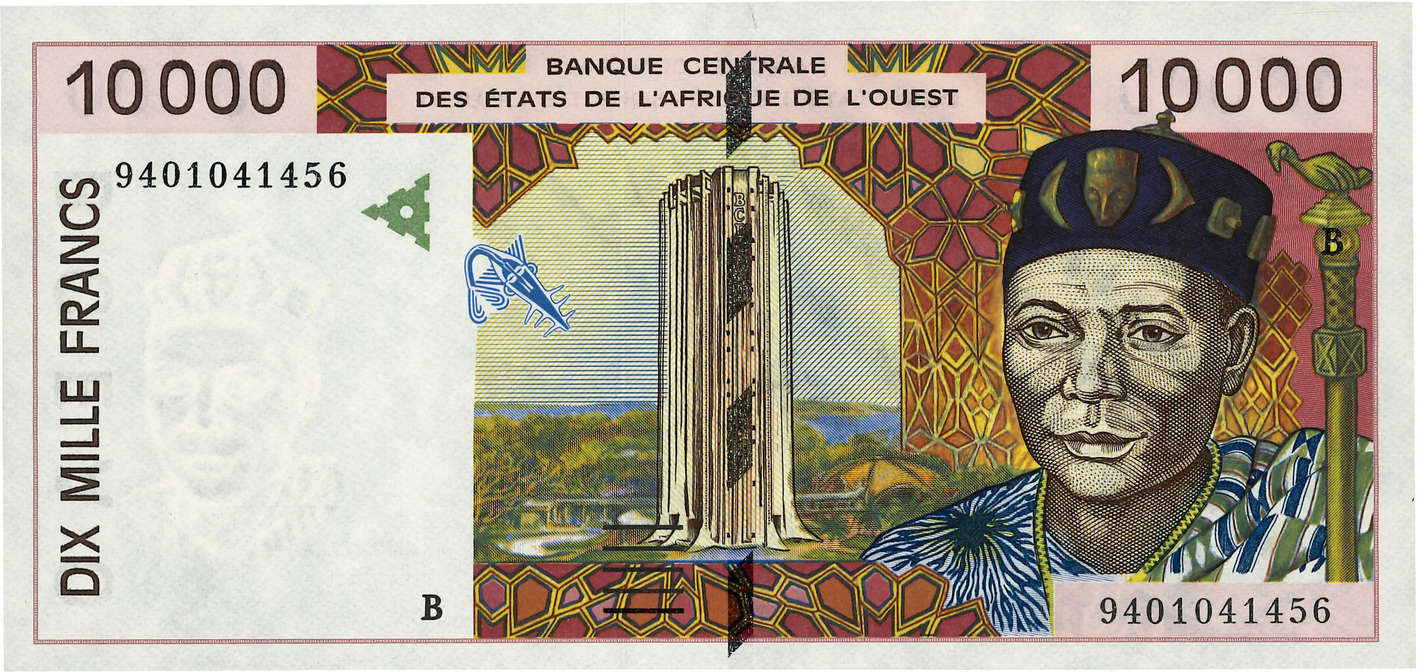 10000 Francs WEST AFRIKANISCHE STAATEN  1994 P.214Bb fST+