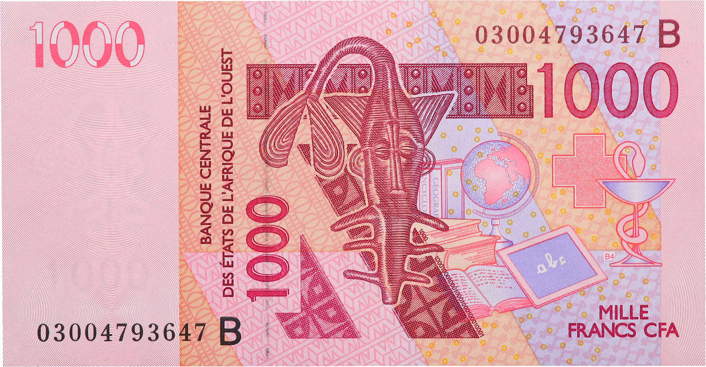 1000 Francs STATI AMERICANI AFRICANI  2003 P.215Ba q.FDC