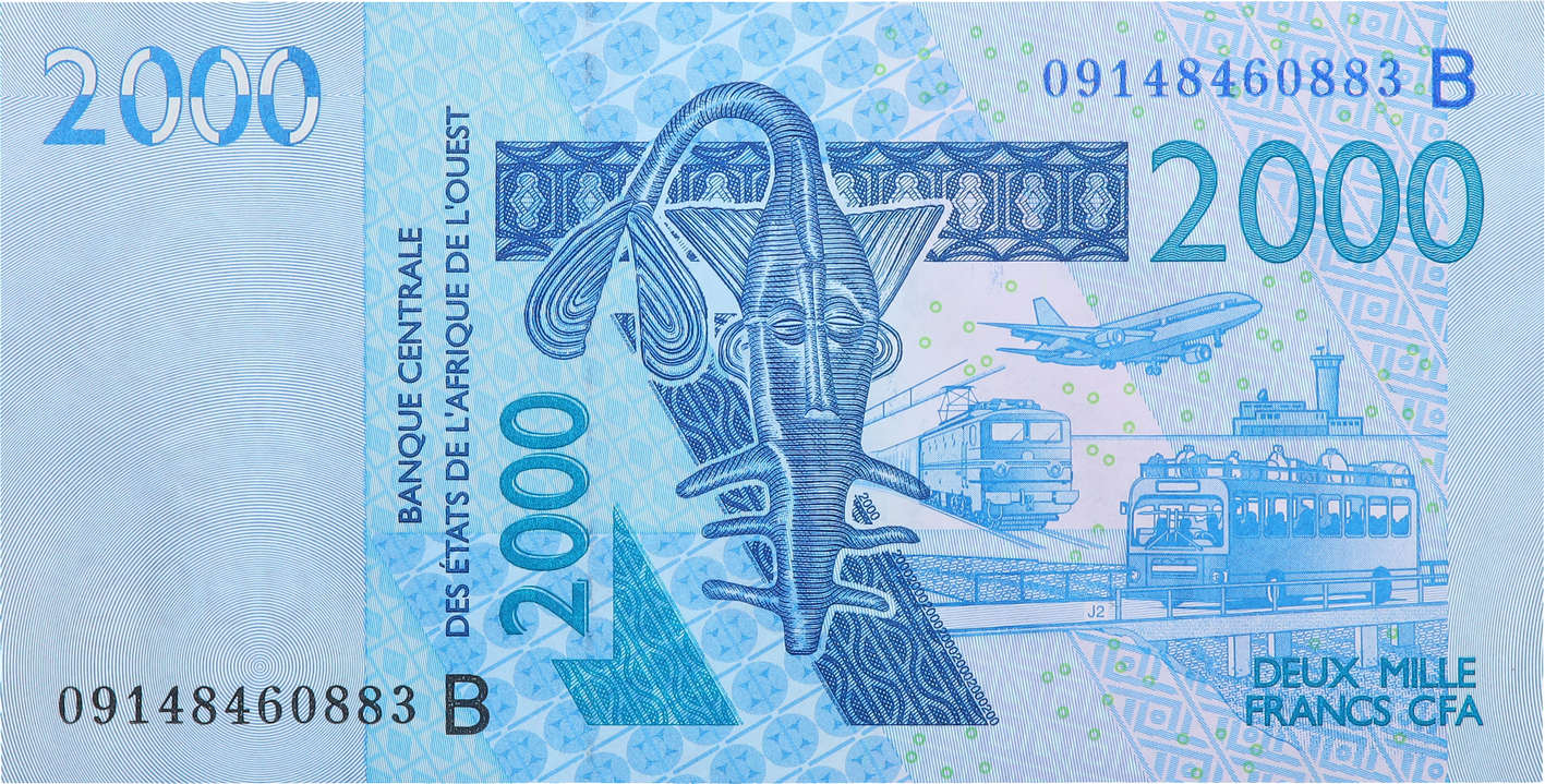 2000 Francs STATI AMERICANI AFRICANI  2009 P.216Bh q.FDC