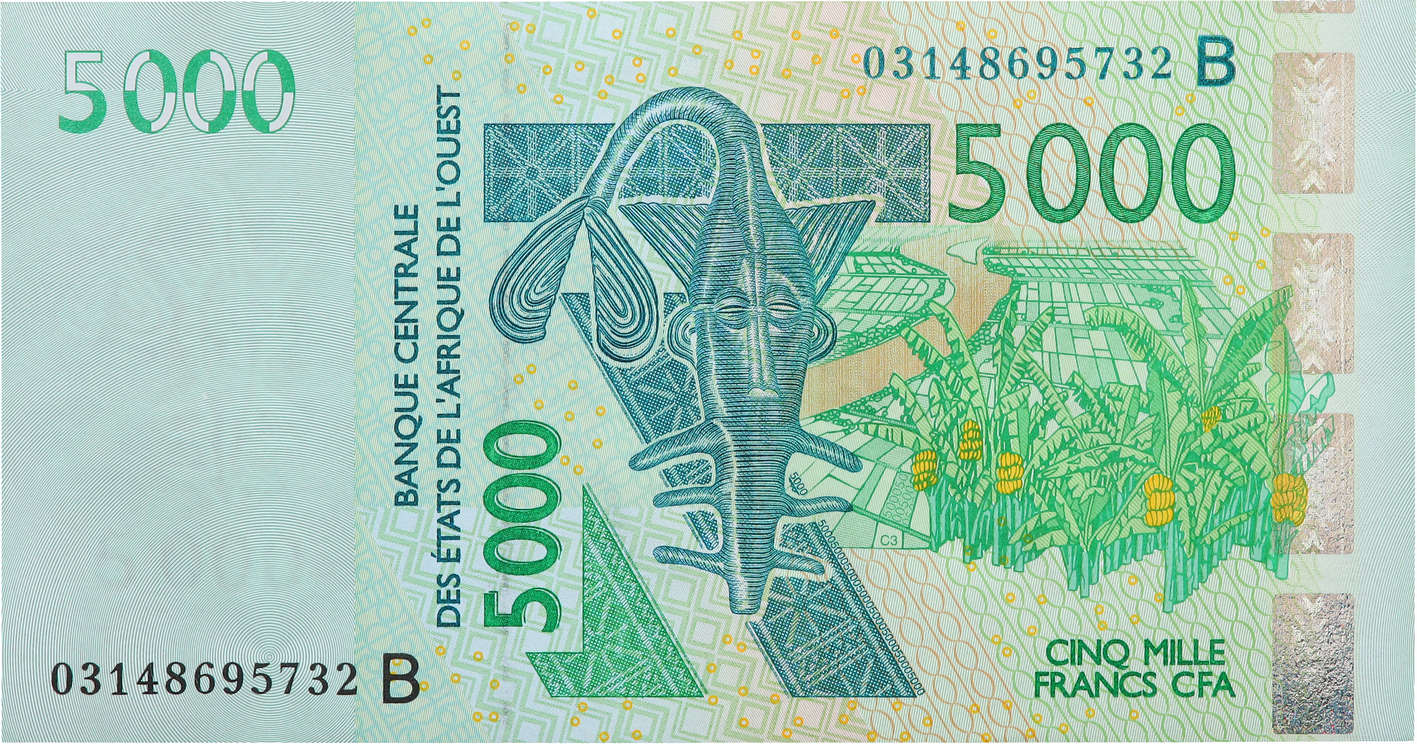 5000 Francs STATI AMERICANI AFRICANI  2003 P.217Ba AU