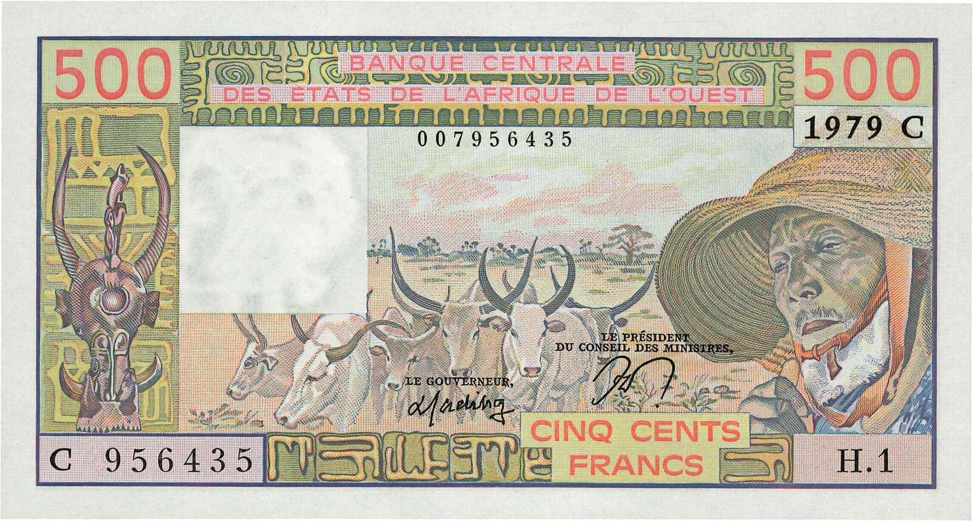 500 Francs STATI AMERICANI AFRICANI  1979 P.305Ca q.FDC