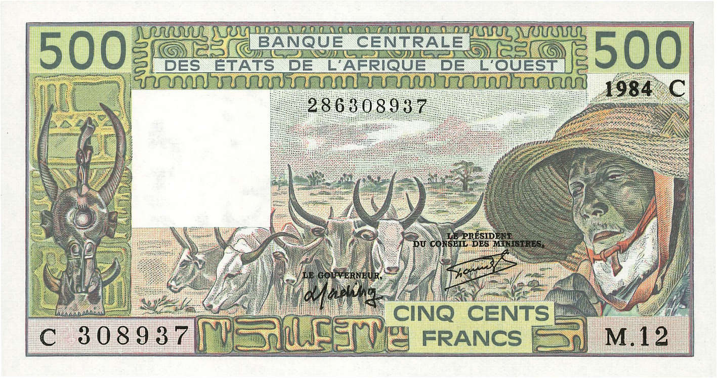 500 Francs ÉTATS DE L AFRIQUE DE L OUEST  1984 P.306Ch NEUF