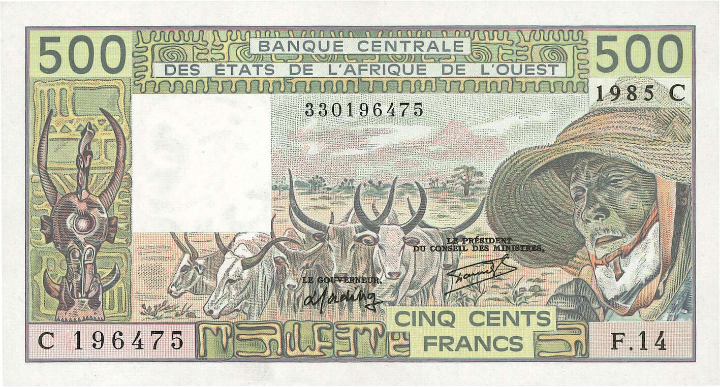 500 Francs ÉTATS DE L AFRIQUE DE L OUEST  1985 P.306Ci NEUF