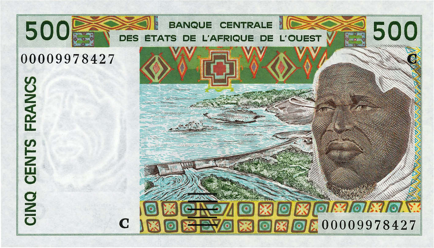 500 Francs STATI AMERICANI AFRICANI  2000 P.310Ck FDC