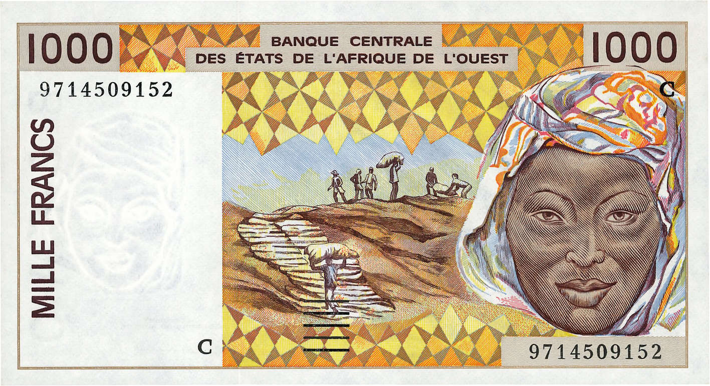1000 Francs STATI AMERICANI AFRICANI  1997 P.311Ch FDC