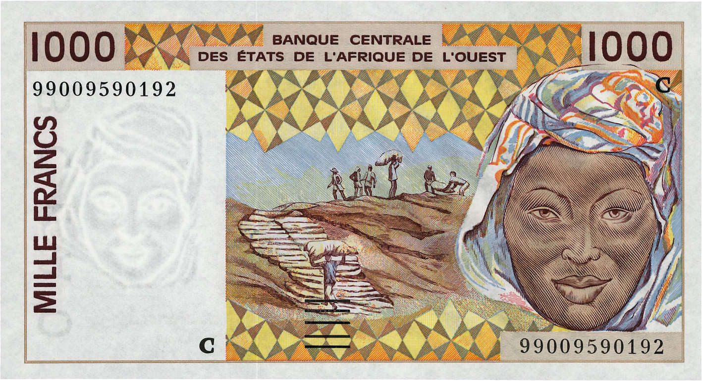 1000 Francs ÉTATS DE L AFRIQUE DE L OUEST  1999 P.311Cj NEUF