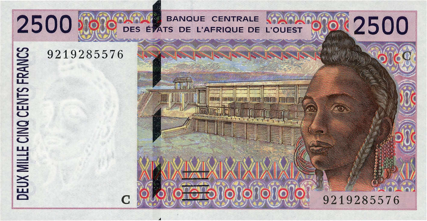 2500 Francs ÉTATS DE L AFRIQUE DE L OUEST  1992 P.312Ca pr.NEUF