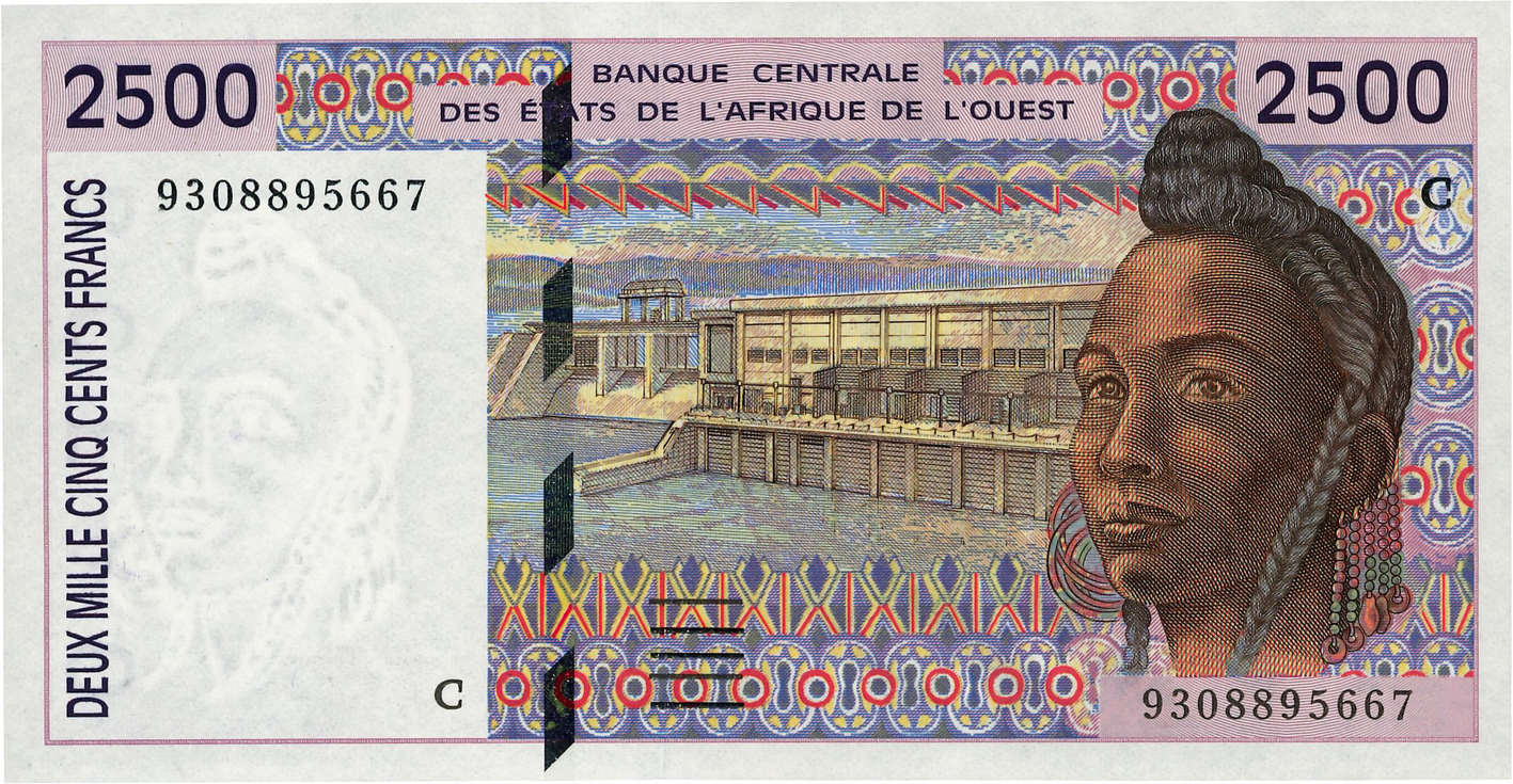 2500 Francs ÉTATS DE L AFRIQUE DE L OUEST  1993 P.312Cb pr.NEUF