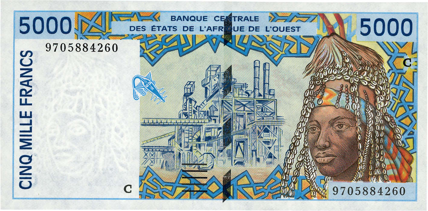 5000 Francs ÉTATS DE L AFRIQUE DE L OUEST  1997 P.313Cf NEUF