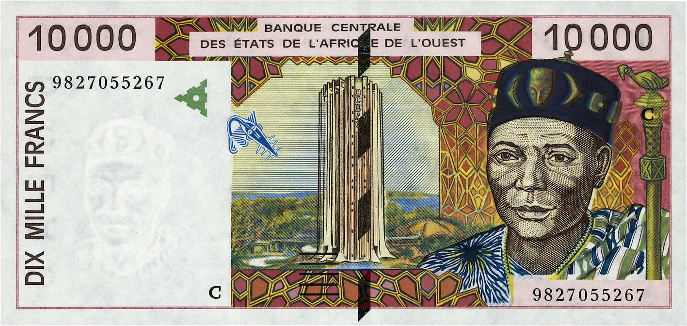 10000 Francs ÉTATS DE L AFRIQUE DE L OUEST  1998 P.314Cg NEUF