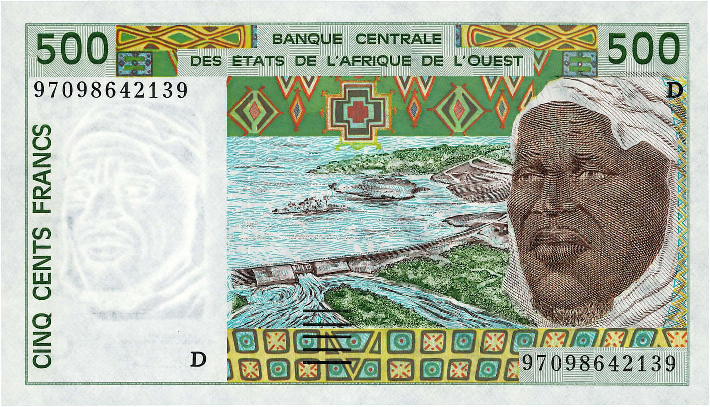 500 Francs STATI AMERICANI AFRICANI  1997 P.410Dh FDC