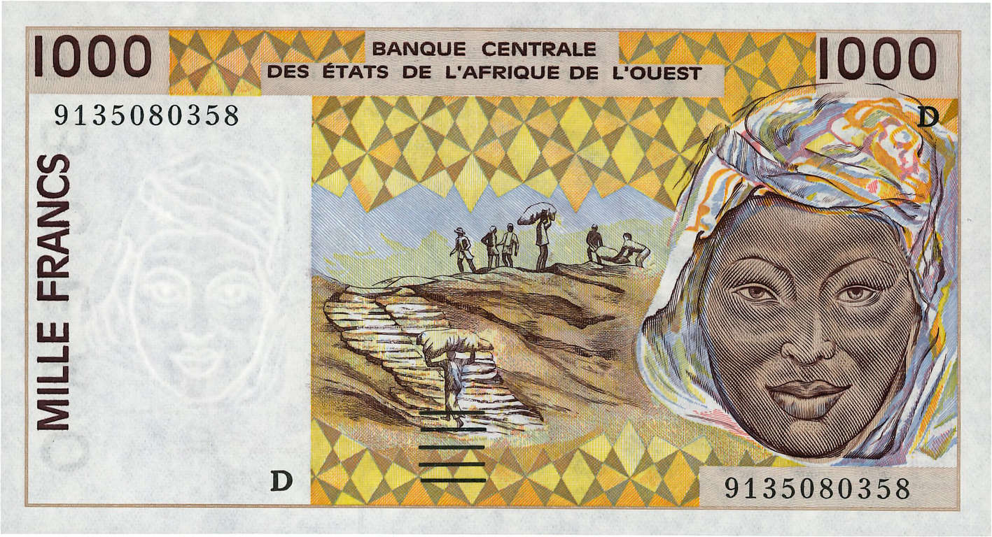 1000 Francs ÉTATS DE L AFRIQUE DE L OUEST  1991 P.411Da NEUF
