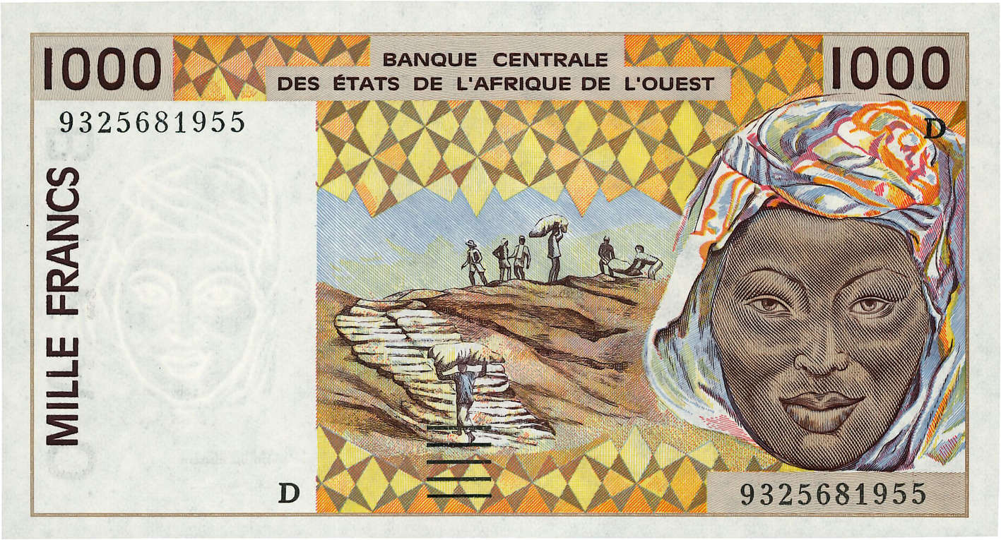 1000 Francs ÉTATS DE L AFRIQUE DE L OUEST  1993 P.411Dc NEUF