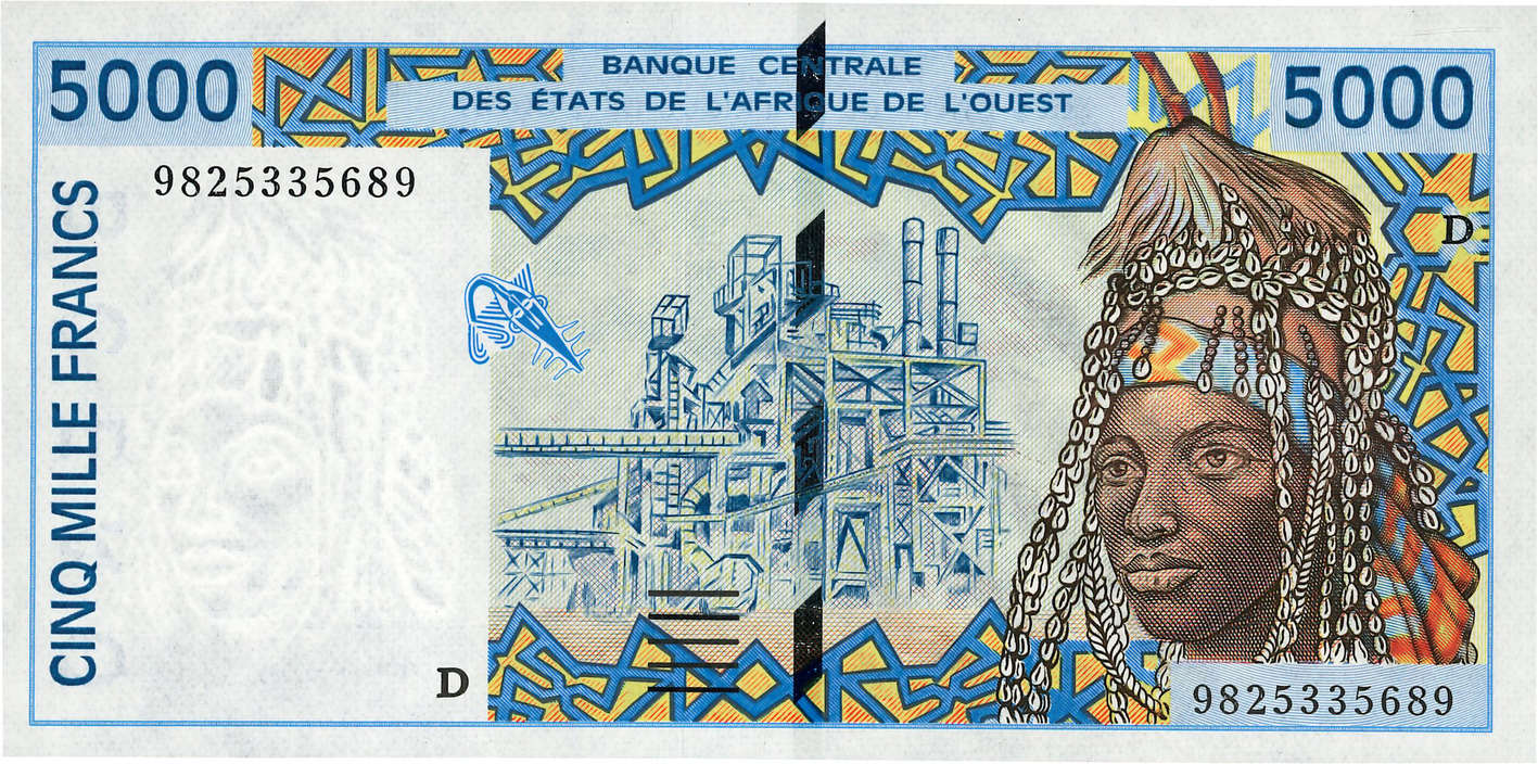 5000 Francs ÉTATS DE L AFRIQUE DE L OUEST  1998 P.413Df NEUF