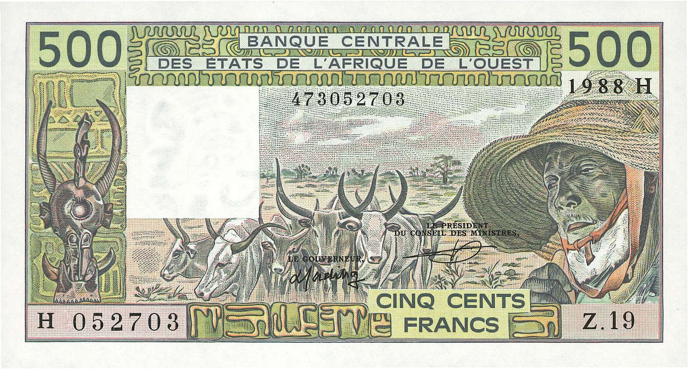 500 Francs ÉTATS DE L AFRIQUE DE L OUEST  1988 P.606Ha NEUF